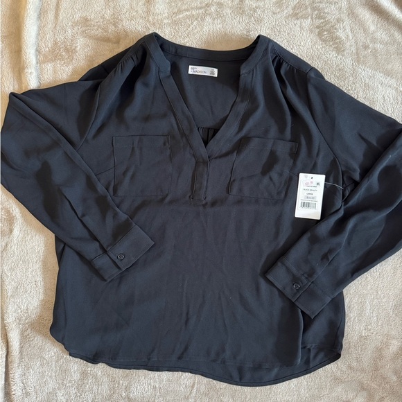 Black Long Sleeve Blouse - Picture 1 of 4